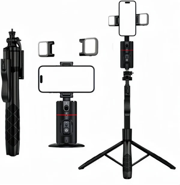 360° Face Tracking Phone Tripod with Remote & Gesture Control