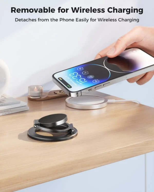 MagSafe Magnetic Ring Holder – Grip & Kickstand for iPhone & Mounts - Image 6