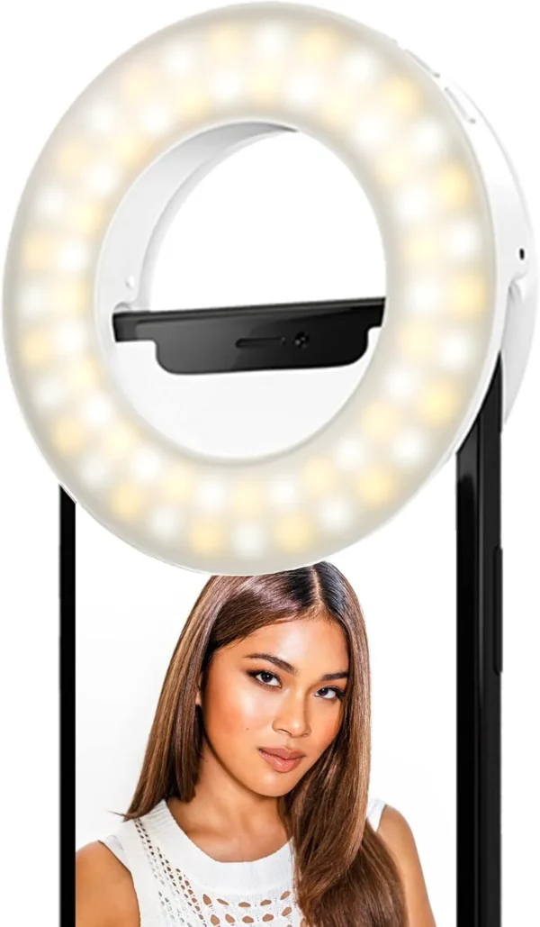 Selfie One Clip-On Ring Light – 3 Modes, Rechargeable, for Phone & Laptop - Image 8