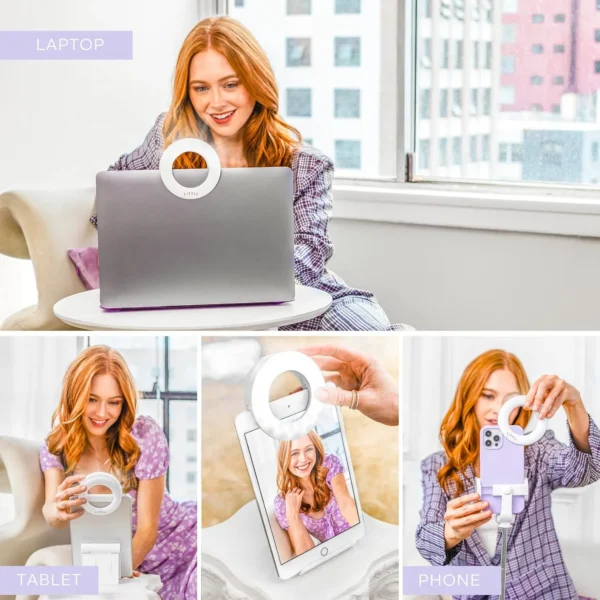 Selfie One Clip-On Ring Light – 3 Modes, Rechargeable, for Phone & Laptop - Image 4