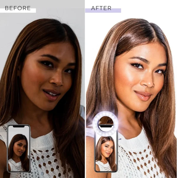 Selfie One Clip-On Ring Light – 3 Modes, Rechargeable, for Phone & Laptop - Image 3